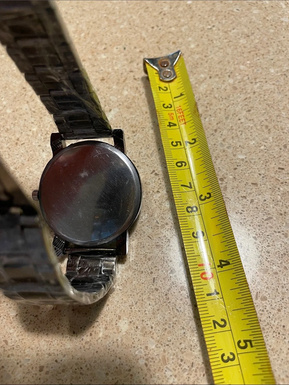 Modern Black Faceted Dial Quartz Watch